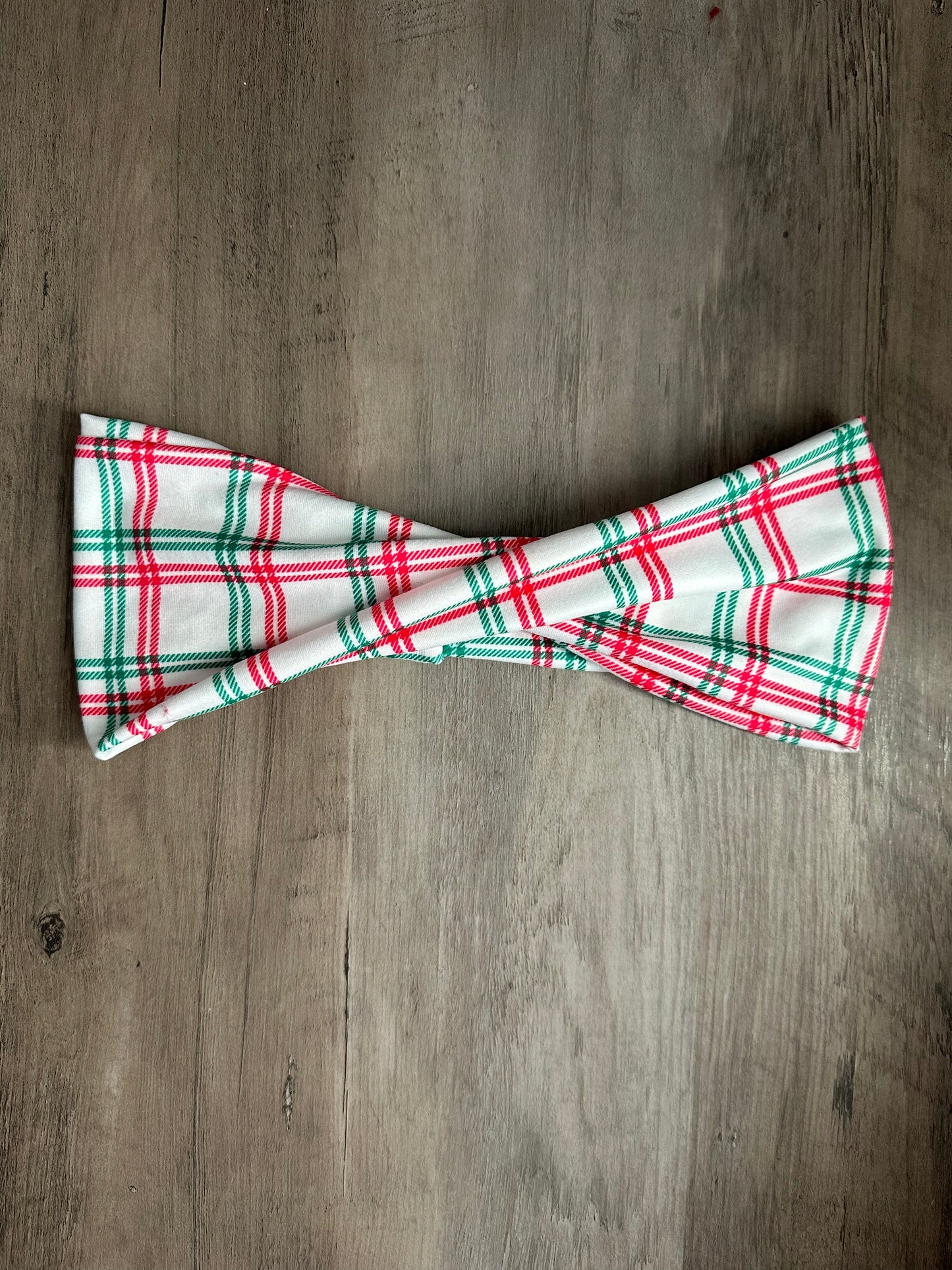 Red and Green Plaid Headband