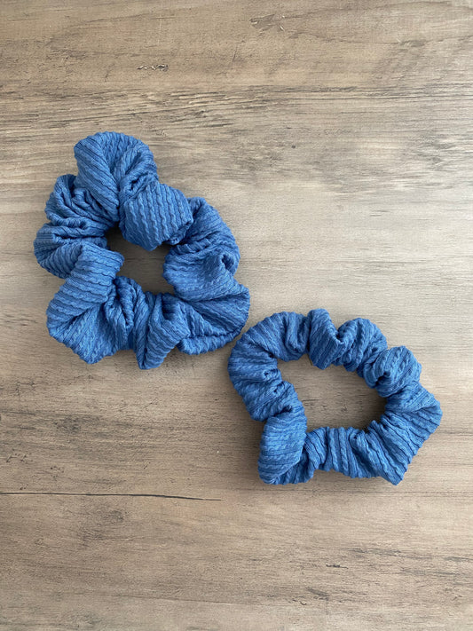 Blue Mini Scrunchie